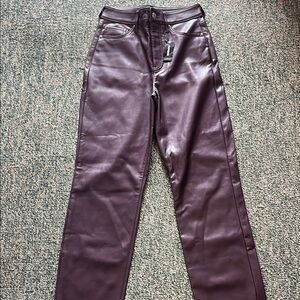 Purple Faux Leather Pants express size 2R